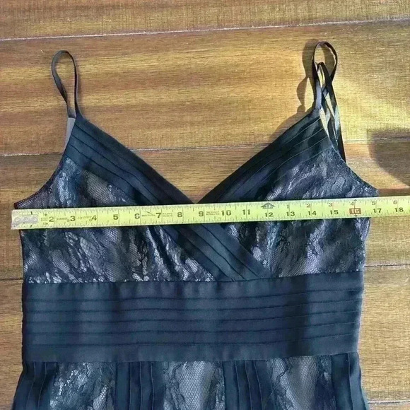 LOFT Illusion Lace Slip Dress Size 8 Black LOFT - Picture 6 of 10